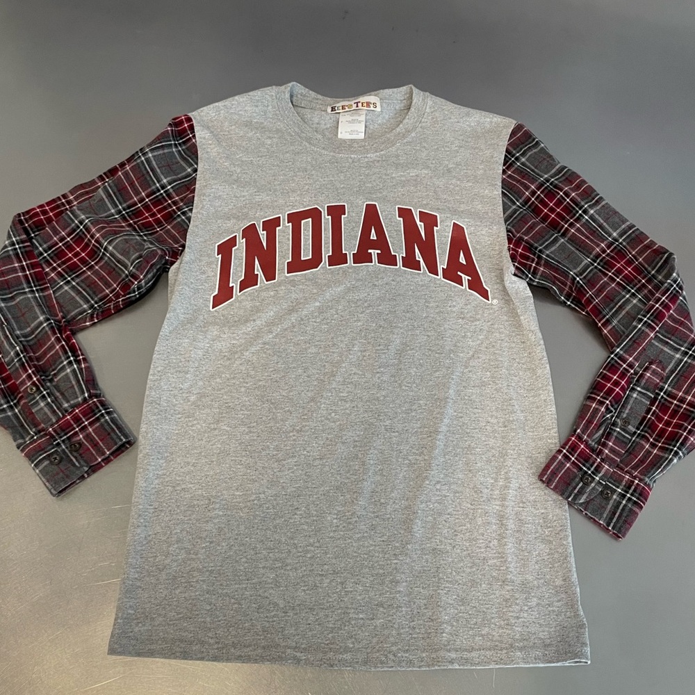 Indiana University long sleeve flannel T-shirt